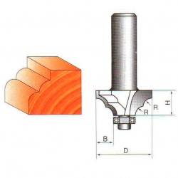 Фреза ГЛОБУС 2009 R6 кромочная фигурная с нижним подшипником